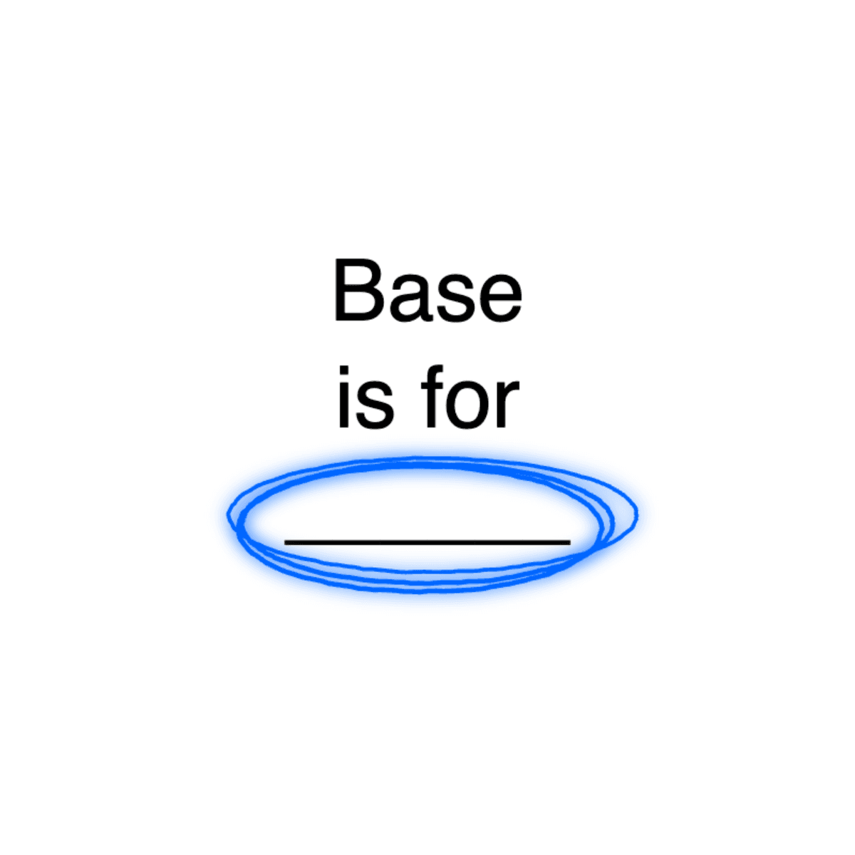 Base is for ____